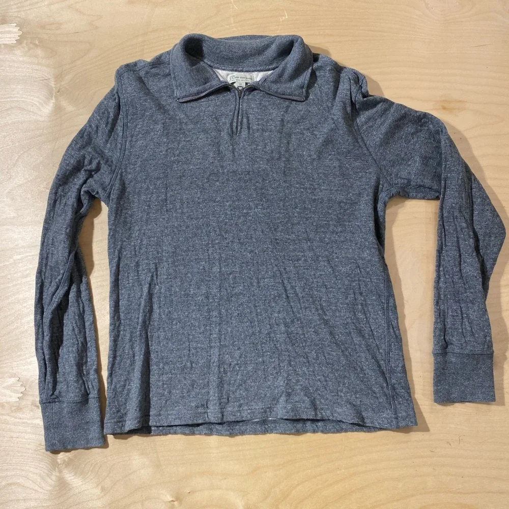 J. Crew Charcoal Long Sleeve Three Quarter Zip Sweater Medium (OP)